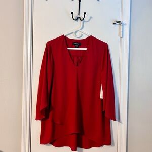Karen Kane Scarlet V-Neck Blouse NWT